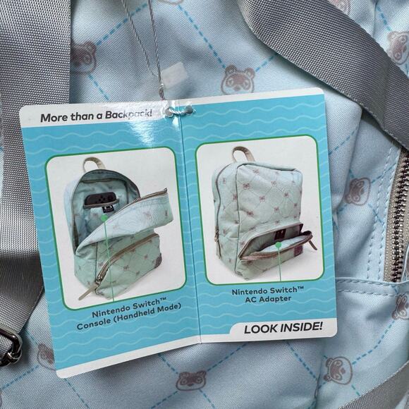Animal Crossing New Horizons Mini Backpack Tom Nook Nintendo Switch Carrying Bag - Picture 8 of 9